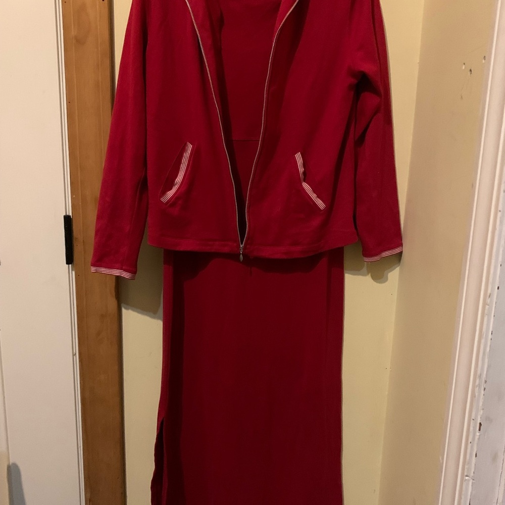 Talbots Red Dress and Jacket Set